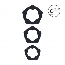 Набор из 3 эрекционных колец Beaded Silicone Cockring Set Набор из 3 эрекционных колец Beaded Silicone Cockring Set