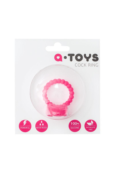Розовое виброкольцо на пенис A-toys из силикона Розовое виброкольцо на пенис A-toys из силикона