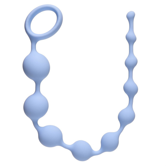 Голубая анальная цепочка Long Pleasure Chain - 35 см. Голубая анальная цепочка Long Pleasure Chain - 35 см.