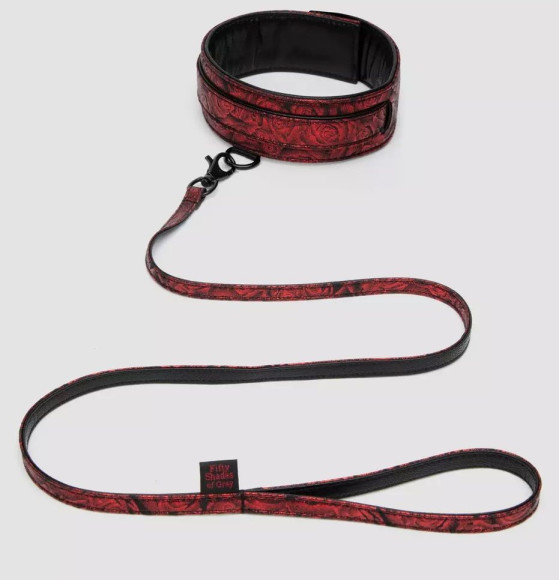 Стильный ошейник с поводком Reversible Faux Leather Collar and Lead Стильный ошейник с поводком Reversible Faux Leather Collar and Lead