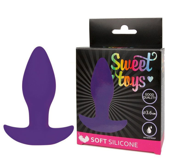 Фиолетовая анальная втулка Sweet Toys - 8,5 см. Фиолетовая анальная втулка Sweet Toys - 8,5 см.