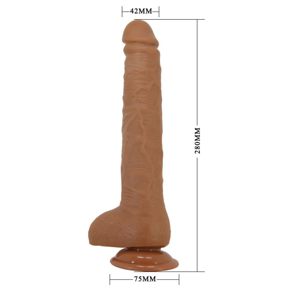 Темно-бежевый фаллоимитатор-гигант на присоске Dick - 28 см. Темно-бежевый фаллоимитатор-гигант на присоске Dick - 28 см.