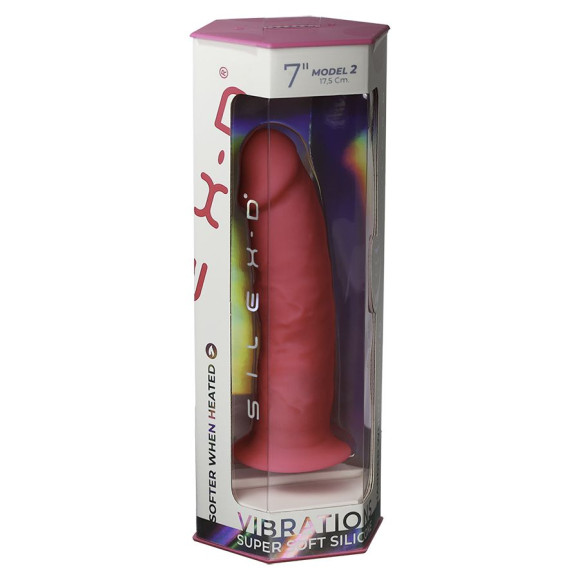 Розовый вибратор-реалистик SileXD Model 2 7 - 17.5 см. Розовый вибратор-реалистик SileXD Model 2 7 - 17.5 см.