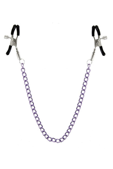 Зажимы для сосков с фиолетовой цепочкой Sweet Caress Nipple Chain Зажимы для сосков с фиолетовой цепочкой Sweet Caress Nipple Chain