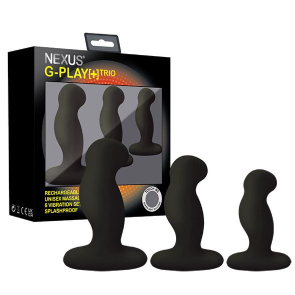 Набор из 3 черных вибровтулок Nexus G-Play+ Trio Набор из 3 черных вибровтулок Nexus G-Play+ Trio