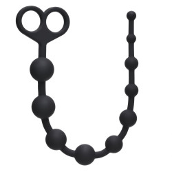 Чёрная анальная цепочка Orgasm Beads - 33,5 см. Чёрная анальная цепочка Orgasm Beads - 33,5 см.