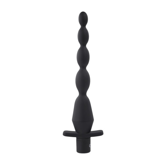 Черная анальная елочка с вибрацией Vibrating Butt Beads - 22 см. Черная анальная елочка с вибрацией Vibrating Butt Beads - 22 см.