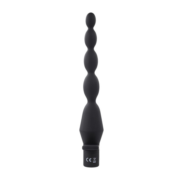 Черная анальная елочка с вибрацией Vibrating Butt Beads - 22 см. Черная анальная елочка с вибрацией Vibrating Butt Beads - 22 см.