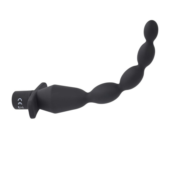 Черная анальная елочка с вибрацией Vibrating Butt Beads - 22 см. Черная анальная елочка с вибрацией Vibrating Butt Beads - 22 см.