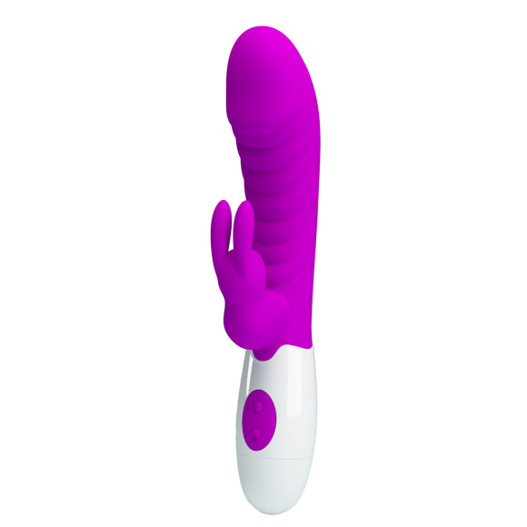 Лиловый вибратор-кролик Naughty Bunny - 19,8 см. Лиловый вибратор-кролик Naughty Bunny - 19,8 см.