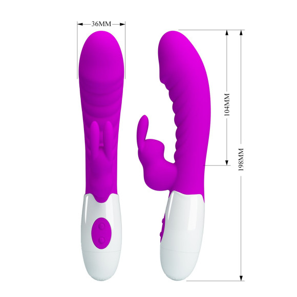 Лиловый вибратор-кролик Naughty Bunny - 19,8 см. Лиловый вибратор-кролик Naughty Bunny - 19,8 см.