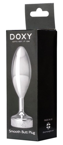 Серебристая анальная втулка Doxy Smooth Butt Plug - 10,5 см. Серебристая анальная втулка Doxy Smooth Butt Plug - 10,5 см.