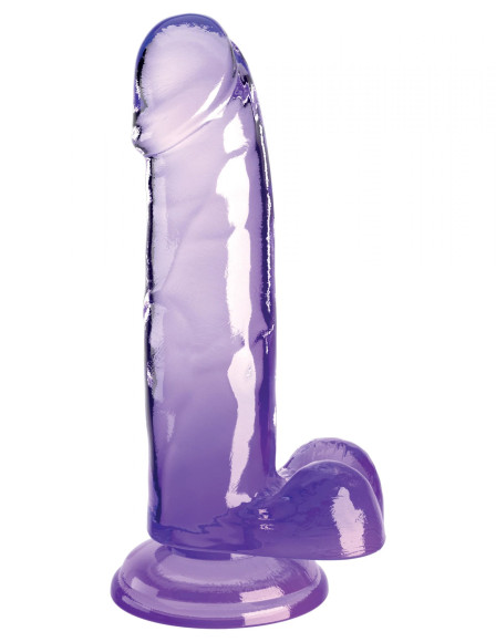 Фиолетовый фаллоимитатор с мошонкой на присоске 7’’ Cock with Balls - 20,3 см. Фиолетовый фаллоимитатор с мошонкой на присоске 7’’ Cock with Balls - 20,3 см.