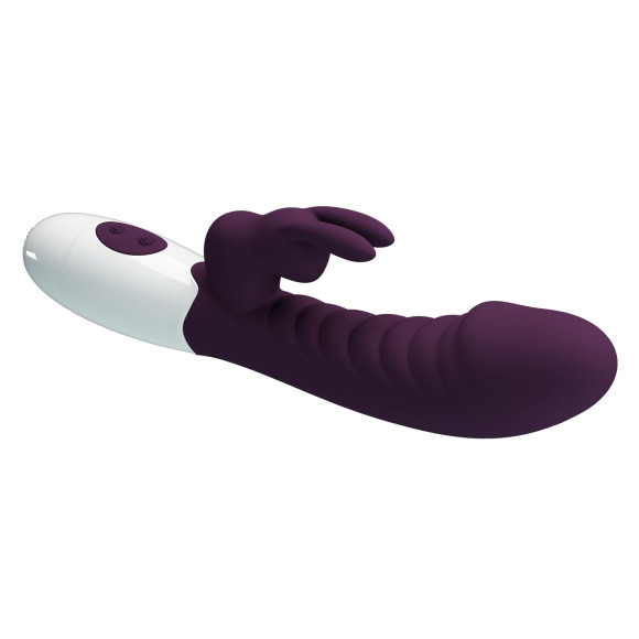 Фиолетовый вибратор-кролик Naughty Bunny - 19,8 см. Фиолетовый вибратор-кролик Naughty Bunny - 19,8 см.