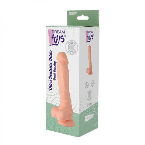 Телесный реалистичный фаллоимитатор DUAL DENSITY SILICONE DILDO - 20 см. Телесный реалистичный фаллоимитатор DUAL DENSITY SILICONE DILDO - 20 см.
