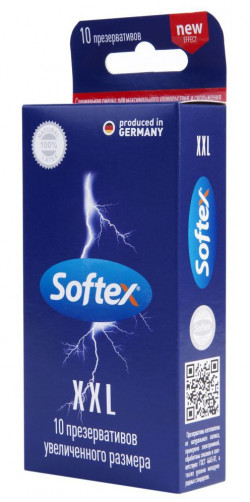 Презервативы увеличенного размера Softex XXL - 10 шт. Презервативы увеличенного размера Softex XXL - 10 шт.