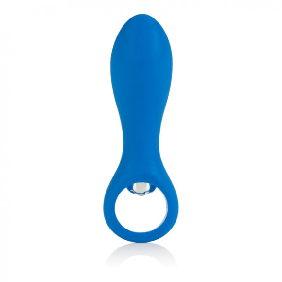 Голубой вибратор с ручкой-кольцом Posh Silicone O Probes - 15 см. Голубой вибратор с ручкой-кольцом Posh Silicone O Probes - 15 см.