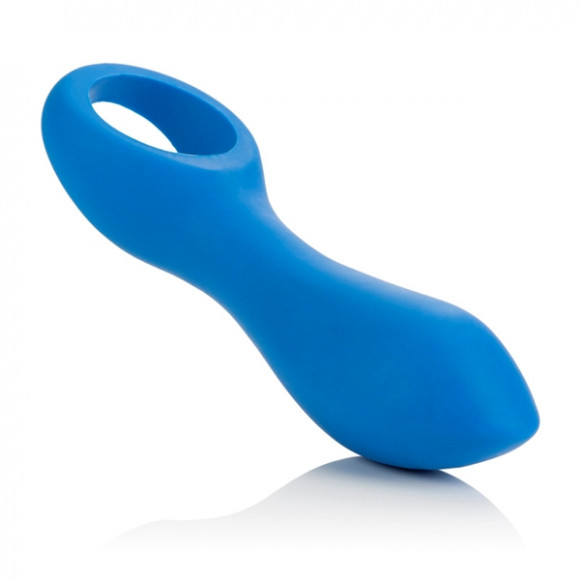 Голубой вибратор с ручкой-кольцом Posh Silicone O Probes - 15 см. Голубой вибратор с ручкой-кольцом Posh Silicone O Probes - 15 см.