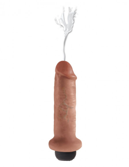 Кофейный фаллоимитатор с имитацией семяизвержения 6 Squirting Cock - 17,8 см. Кофейный фаллоимитатор с имитацией семяизвержения 6 Squirting Cock - 17,8 см.