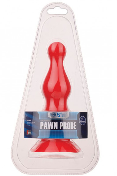 Красная анальная пробка с кончиком-шаром MENZSTUFF PAWN PROBE - 15 см. Красная анальная пробка с кончиком-шаром MENZSTUFF PAWN PROBE - 15 см.