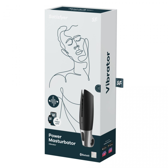 Черный мастурбатор с вибрацией Power Masturbator Черный мастурбатор с вибрацией Power Masturbator