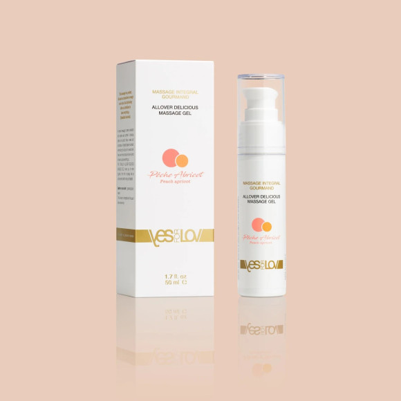 Массажный гель-смазка Allover Delicious Massage Gel с ароматом персика и абрикоса - 50 мл. Массажный гель-смазка Allover Delicious Massage Gel с ароматом персика и абрикоса - 50 мл.