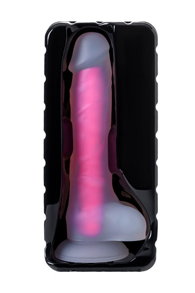 Прозрачно-розовый фаллоимитатор, светящийся в темноте, Clark Glow - 22 см. Прозрачно-розовый фаллоимитатор, светящийся в темноте, Clark Glow - 22 см.