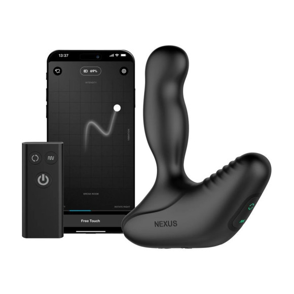 Черный вибромассажер простаты Nexus Revo Stealth с управлением через приложение Черный вибромассажер простаты Nexus Revo Stealth с управлением через приложение