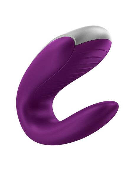 Фиолетовый вибромассажёр для пар Satisfyer Double Fun Фиолетовый вибромассажёр для пар Satisfyer Double Fun