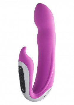 Розовый Hi-tech вибратор NEO Pink - 16 см.