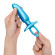 Голубая анальная пробка для массажа простаты Hither Silicone Prostate Plug - 14,3 см.