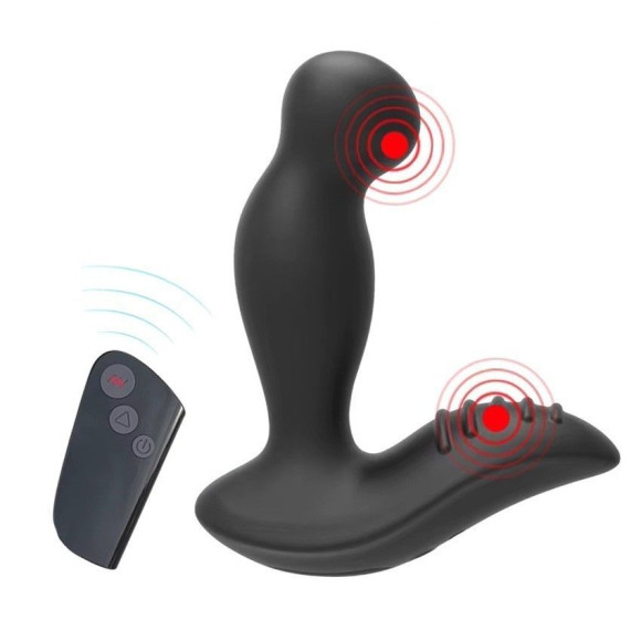 Черный вибромассажер простаты 3,5’’ Remote Control P-spot Massager - 12,5 см. Черный вибромассажер простаты 3,5’’ Remote Control P-spot Massager - 12,5 см.