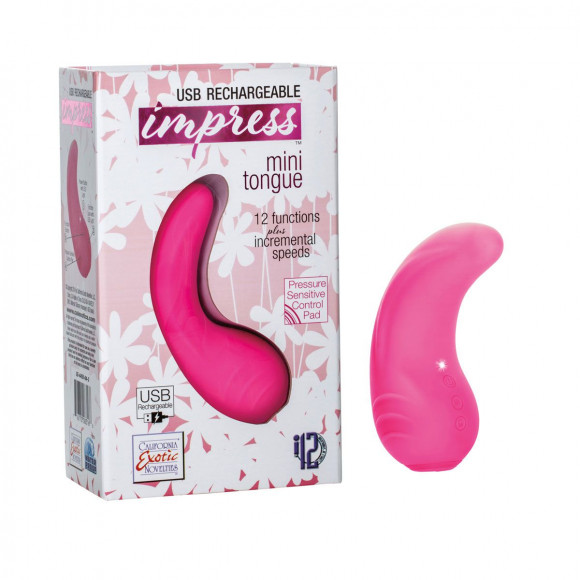 Розовый вибромассажер Mini Tongue - 11,5 см. Розовый вибромассажер Mini Tongue - 11,5 см.