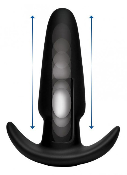 Черная анальная вибропробка Kinetic Thumping 7X Medium Anal Plug - 13,3 см. Черная анальная вибропробка Kinetic Thumping 7X Medium Anal Plug - 13,3 см.