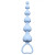 Голубая анальная цепочка Heart s Beads Blue - 18 см.