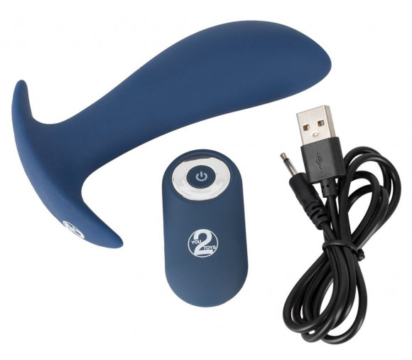Синяя анальная втулка с вибрацией Vibrating Butt Plug - 12 см. Синяя анальная втулка с вибрацией Vibrating Butt Plug - 12 см.