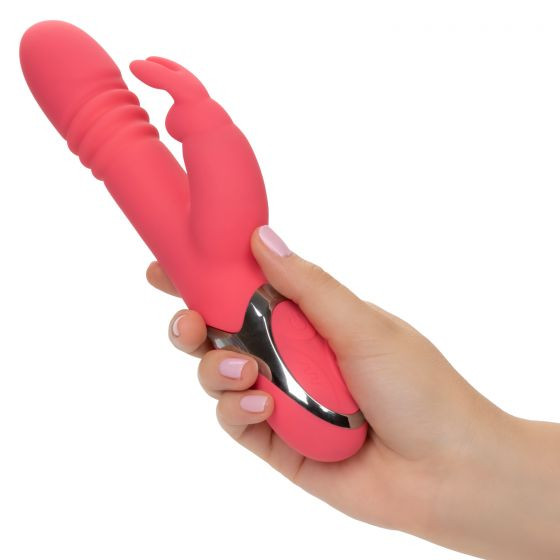 Коралловый вибромассажер-кролик Enchanted Exciter с поступательными движениями Коралловый вибромассажер-кролик Enchanted Exciter с поступательными движениями