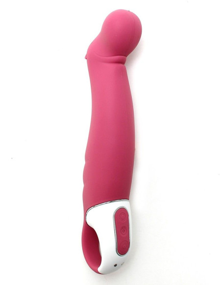 Вибратор Satisfyer Petting Hippo с загнутым кончиком - 22,9 см. Вибратор Satisfyer Petting Hippo с загнутым кончиком - 22,9 см.