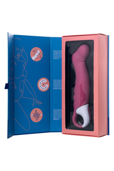 Вибратор Satisfyer Petting Hippo с загнутым кончиком - 22,9 см. Вибратор Satisfyer Petting Hippo с загнутым кончиком - 22,9 см.