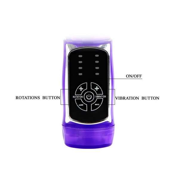 Фиолетовый ротатор Passionate Baron - 21,5 см. Фиолетовый ротатор Passionate Baron - 21,5 см.