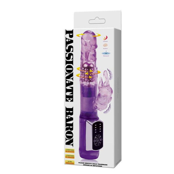 Фиолетовый ротатор Passionate Baron - 21,5 см. Фиолетовый ротатор Passionate Baron - 21,5 см.