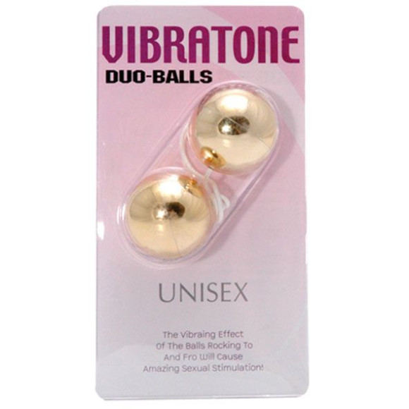 Шарики вагинальные золотые Vibratone dua-balls Шарики вагинальные золотые Vibratone dua-balls