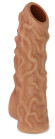 Телесная насадка с венками и открытой головкой Nude Sleeve L - 14 см. Телесная насадка с венками и открытой головкой Nude Sleeve L - 14 см.