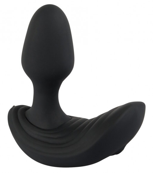 Черный вибростимулятор простаты Butt Plug с функцией расширения - 10,7 см. Черный вибростимулятор простаты Butt Plug с функцией расширения - 10,7 см.