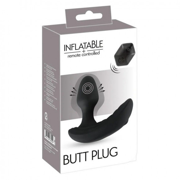 Черный вибростимулятор простаты Butt Plug с функцией расширения - 10,7 см. Черный вибростимулятор простаты Butt Plug с функцией расширения - 10,7 см.