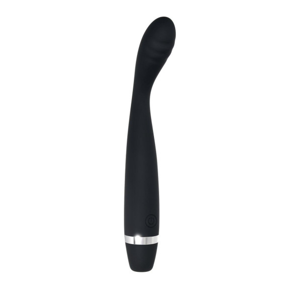 Черный вибростимулятор G-зоны Skinny G - 17,8 см. Черный вибростимулятор G-зоны Skinny G - 17,8 см.