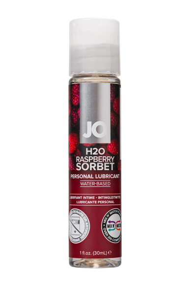 Смазка с ароматом малинового щербета JO Flavored Raspberry Sorbet - 30 мл.