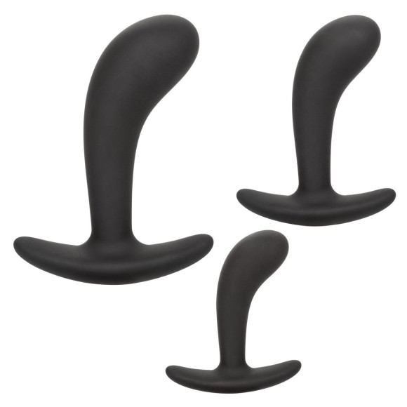 Набор из 3 черных стимуляторов простаты Silicone Prostate Kit Набор из 3 черных стимуляторов простаты Silicone Prostate Kit