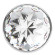 Большая серебристая анальная пробка Diamond Clear Sparkle Large с прозрачным кристаллом - 8 см. Большая серебристая анальная пробка Diamond Clear Sparkle Large с прозрачным кристаллом - 8 см.