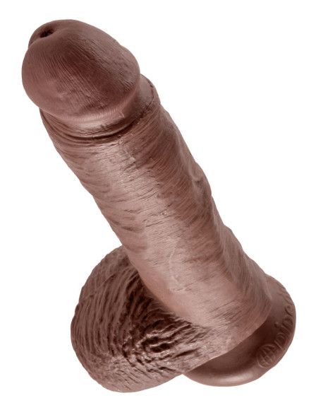 Коричневый фаллоимитатор 8 Cock with Balls - 21,3 см. Коричневый фаллоимитатор 8 Cock with Balls - 21,3 см.